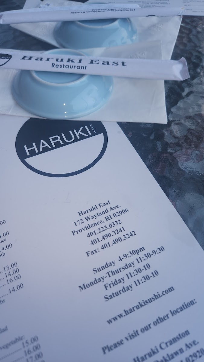 Menu Haruki East-5